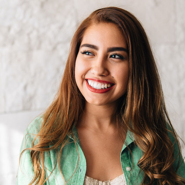 portrait of a woman with a beautiful smile