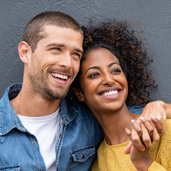 couple in love standing and holding hands